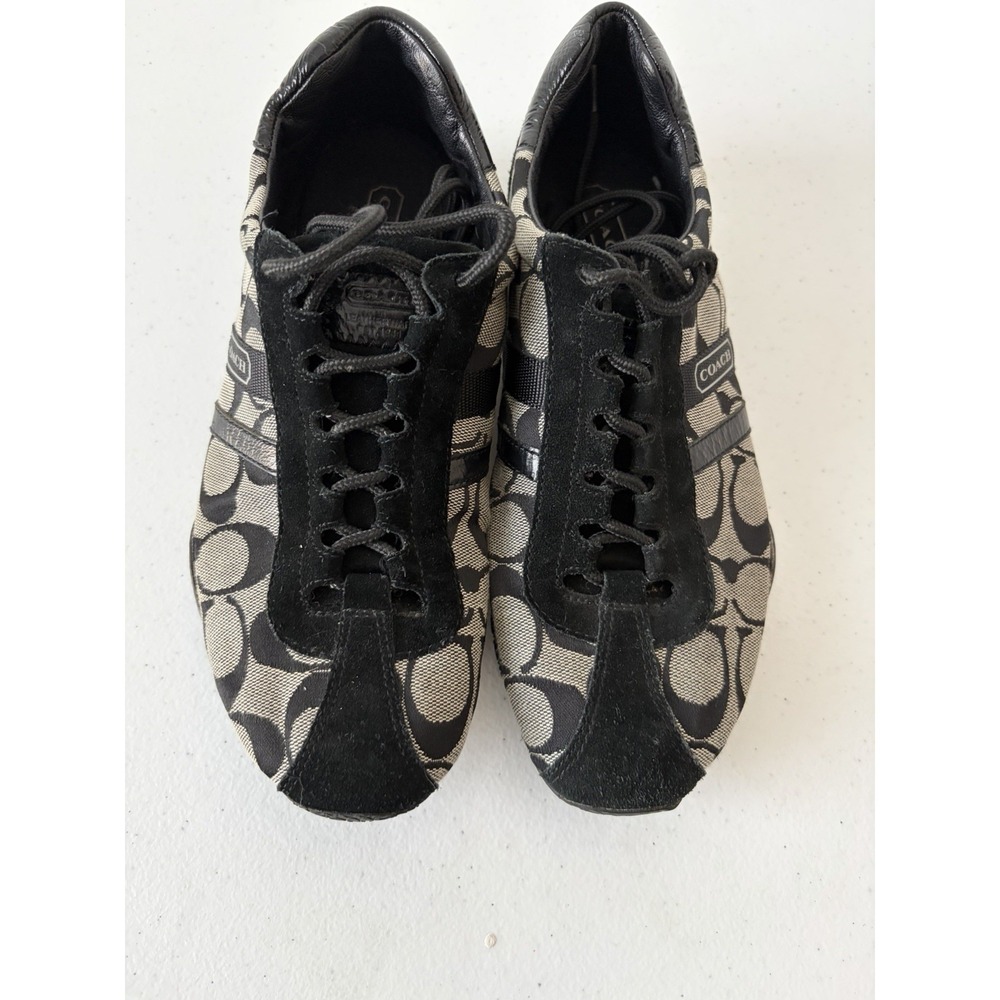 Coach Women's Ramonna Sneakers Featuring Signature Logo, Suede Trim, Size 9M